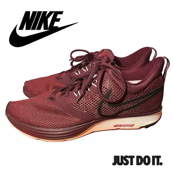 Nike Zoom Women’s Burgundy Running Sneakers - Picture 1 of 6